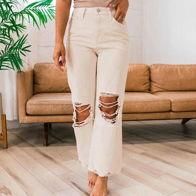 Vervet Natural 90's Crop Flare Jeans Runway Inspired Wear