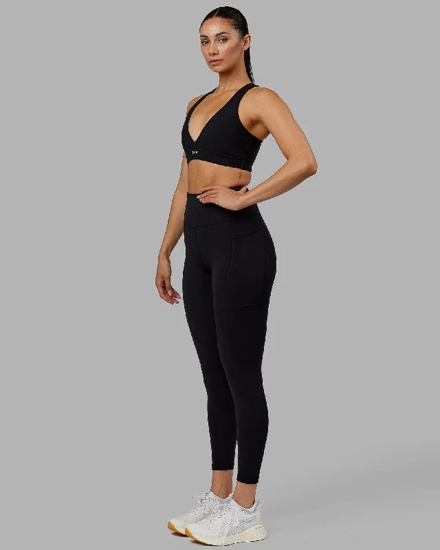 Rep No Logo 7/8 Length Leggings - Black Trendy And Individual Women's Fashion