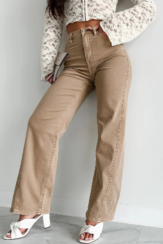 Trevor High Rise Eunina Wide Leg Jeans (Light Wheat) Browse Our Top Products